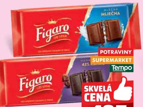 Figaro Mliečna čokoláda s náplňou