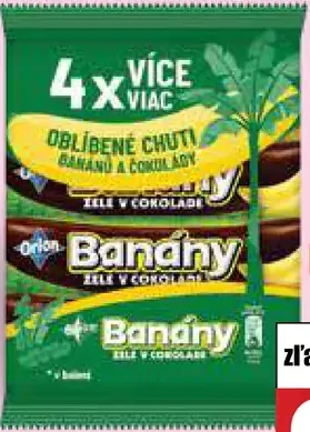 Banány želé v čokoláde