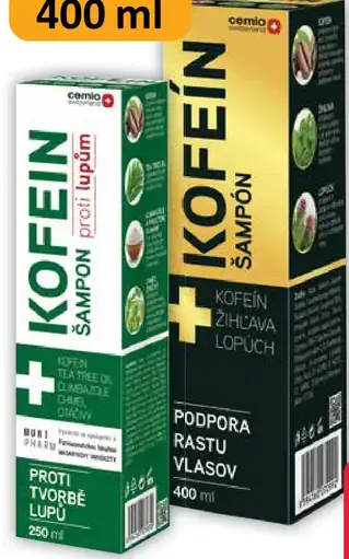 Kofein šampón proti lupinám