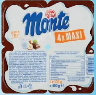 Monte mliečny dezert