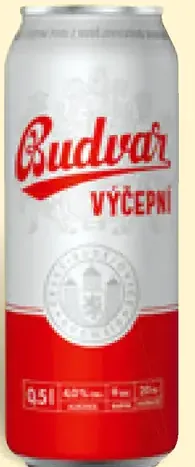 Budweiser Budvar svetlé pivo plechovka