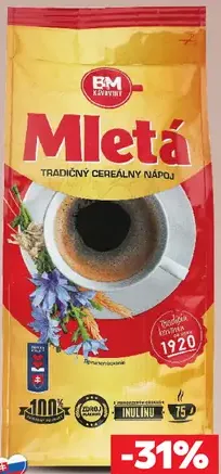 BM Mletá pražená kávovinová zmes