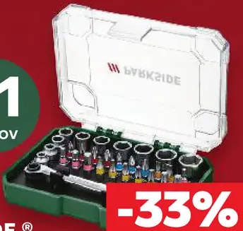 Parkside Súprava nástrčných kľúčov vrátane 1 račne