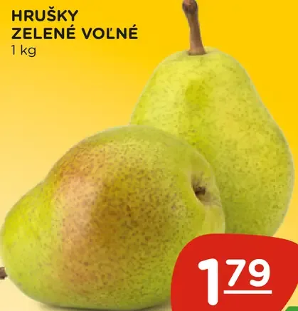 Hrušky zelené voľne