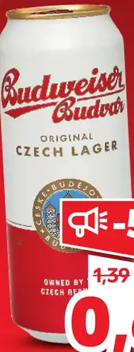Budweiser Svetlé pivo plechovka