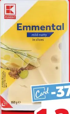 K-Classic Emmental 45 % plátky