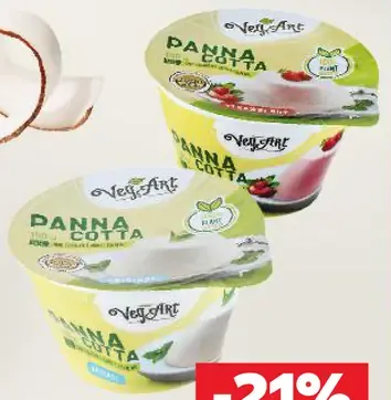Rastlinná panna cotta