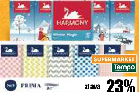 Harmony Prima 3-vrstvové hygienické vreckovky