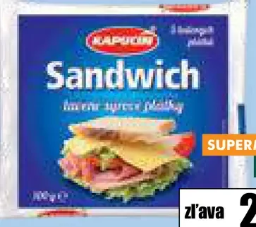 Kapučin sandwich plátkový syr