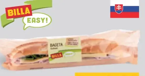 BILLA Easy šunková bageta
