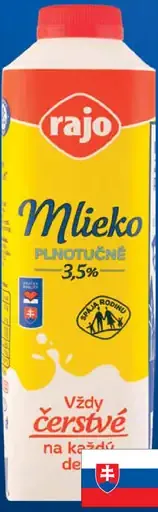 Rajo čerstvé mlieko 3,5%