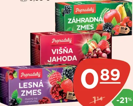 Popradský ovocný čaj Višňa a jahoda, Záhradná zmes