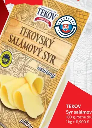 TEKOV Syr salámový plátky