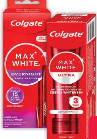 Colgate Max White bieliace pero