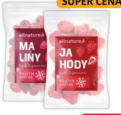 Allnature jahody mrazom sušené celé