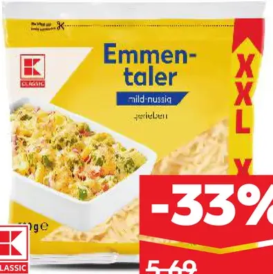 K-Classic Emmental 45 % plátky