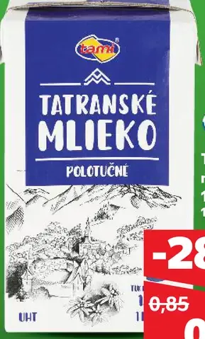 Tatranské Mlieko polotučné
