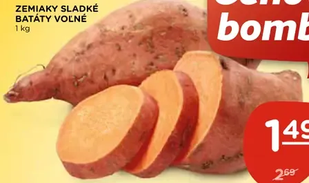 Zemiaky sladké batáty voľné