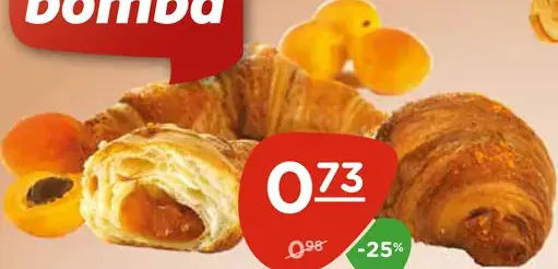 Croissant s marhuľovou náplňou