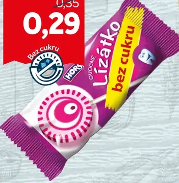 HORS Ovocné lízatko bez cukru