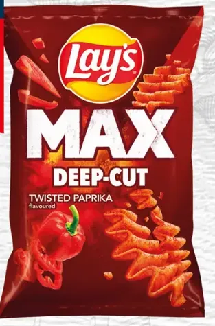 Lay's Max Deep-Cut Twisted paprika