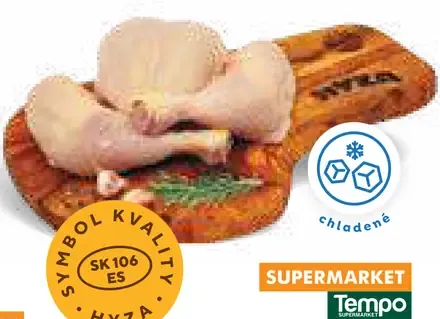 Kuracie stehná + kuracie prsia s kosťou a kožou chladené