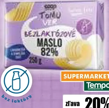 TOMU VER Bezlaktózové maslo 82%
