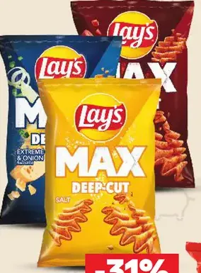 Lay's MAX Deep-Cut zemiakové lupienky