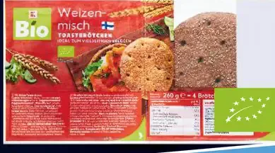 Bio Toastové žemle na dopečenie pšeničné