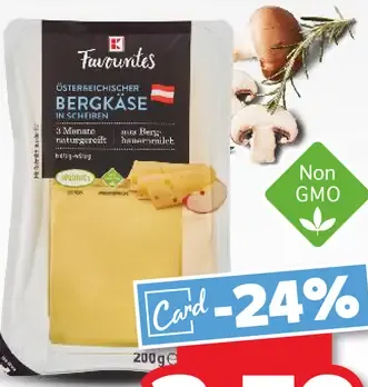Favourites Bergkäse 45% plátky