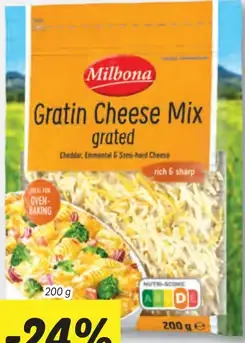 Milbona Gratin Cheese Mix