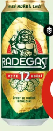 Radegast Rýdze Hořké pivo plechovka