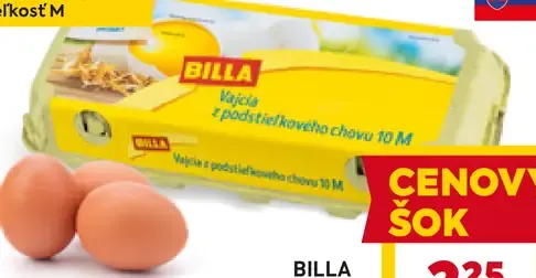 Billa podstielkové vajcia