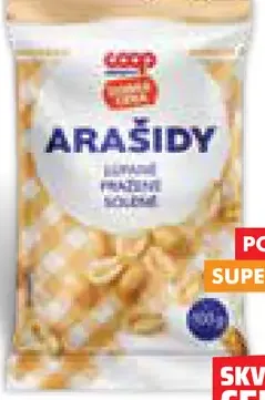 Arašidy lúpané pražené solené