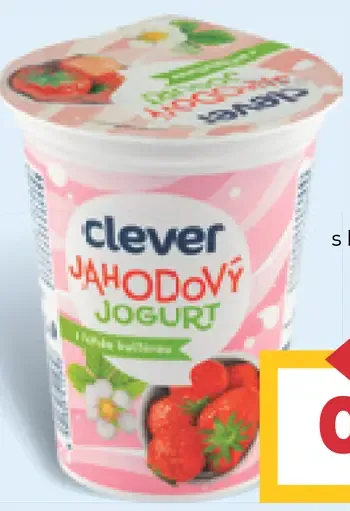 Clever Jahodový jogurt s bifidokultúrou