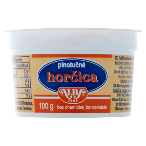 Alba Plus Horčica plnotučná