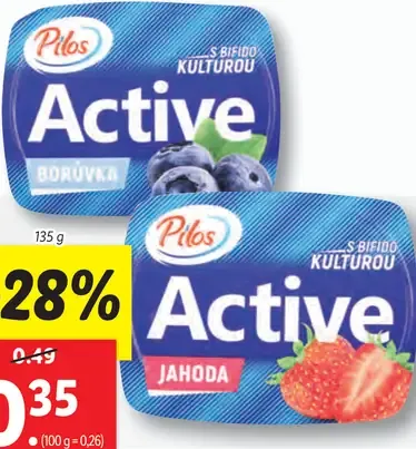 Pilos Ovocný jogurt s bifidokultúrou