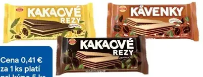 Sedita kávenky a kakaové rezy