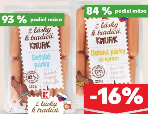 K-Classic Detské párky