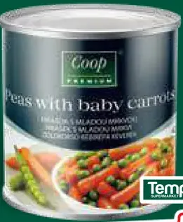 Coop Premium Hrášok s baby mrkvou
