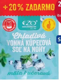 EZO mäta kužeľová chladivá vonná soľ do kúpeľa na nohy