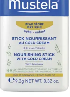 Mustela COLD CREAM vyživujúca tyčinka na suchú pokožku