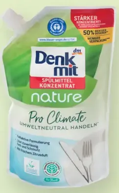 Denkmit nature Pro Climate prostriedok na umývanie riadu koncentrát