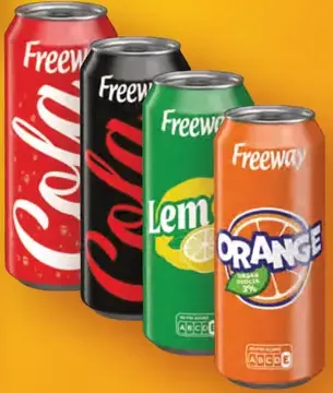 Freeway Cola/Cola Zero/Citronová/Pomarančová limonáda