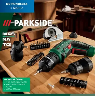 Parkside Aku skrutkovač 4 V