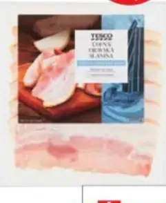 Tesco údená oravská slanina balená