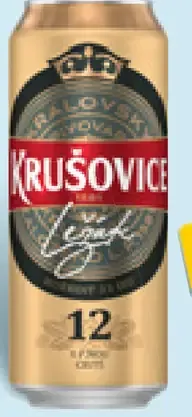 Krušovice svetlé pivo plechovka