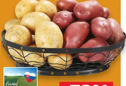 Zemiaky konzumné žlté alebo červené neskoré