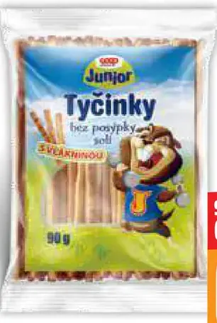 Junior Tyčinky bez posýpky soli s vlákninou