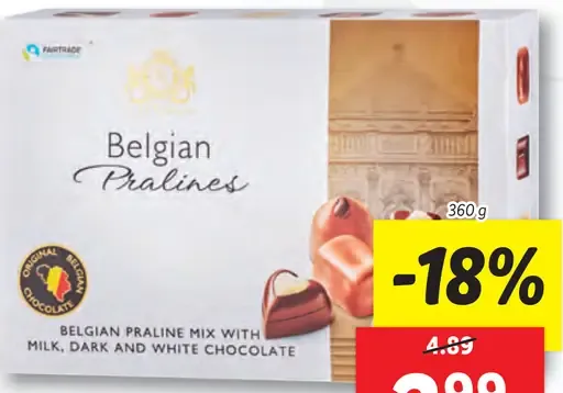 Belgické pralinky plnené krémom